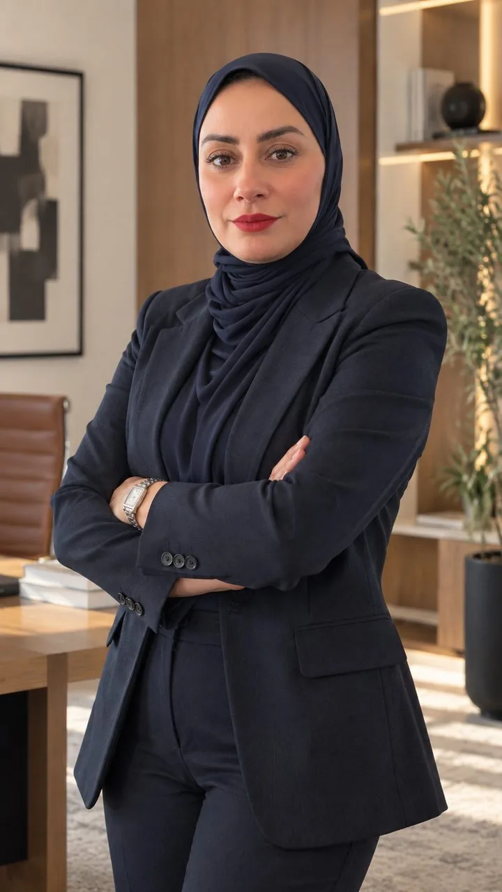 Houda Lahlou dans son bureau
